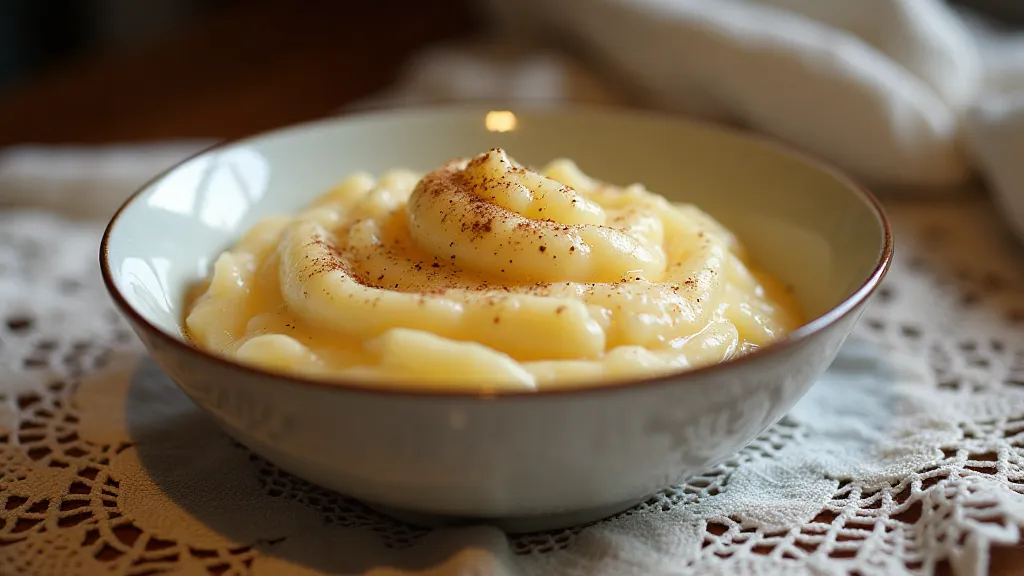Bowl of creamy rice pudding