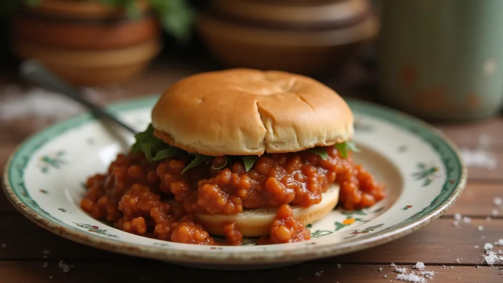 Vintage Sloppy Joes on a plate